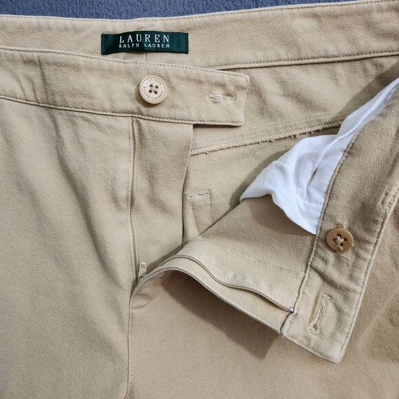 Lauren Ralph Lauren Women 14 Tan Mid Rise Straight Leg Khaki Pants - Picture 5 of 11